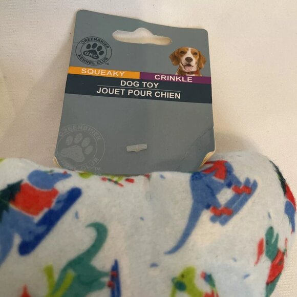 Squeaky & Crinkle Toy Dog Toy Bone Shaped Has Squaker Greenbrier Kennel Club - Picture 5 of 6